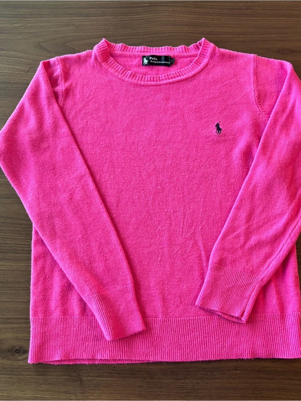 Polo by‎ Ralph Lauren Kids Hot Pink Crewneck Sweater Cashmere